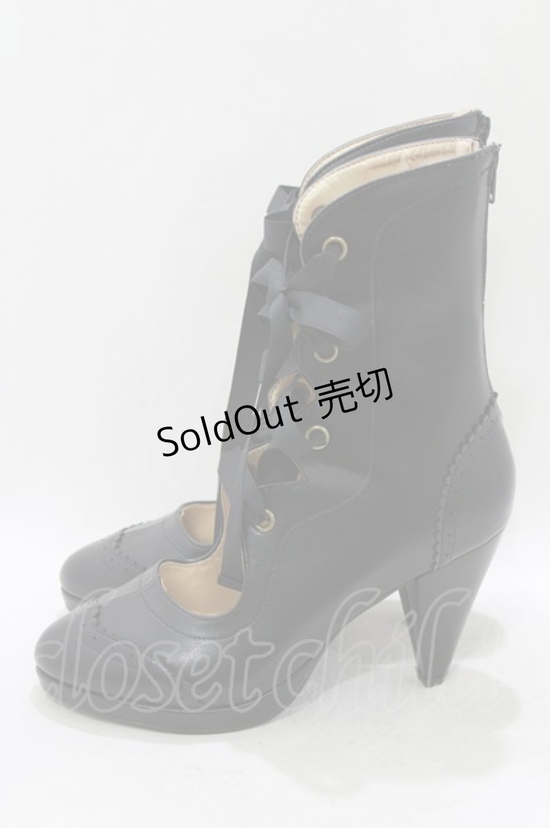 画像2: Victorian maiden / Victorianショートブーツ 25cm ブラック H-26-06-25-076-CL-SH-NS-ZH (2)
