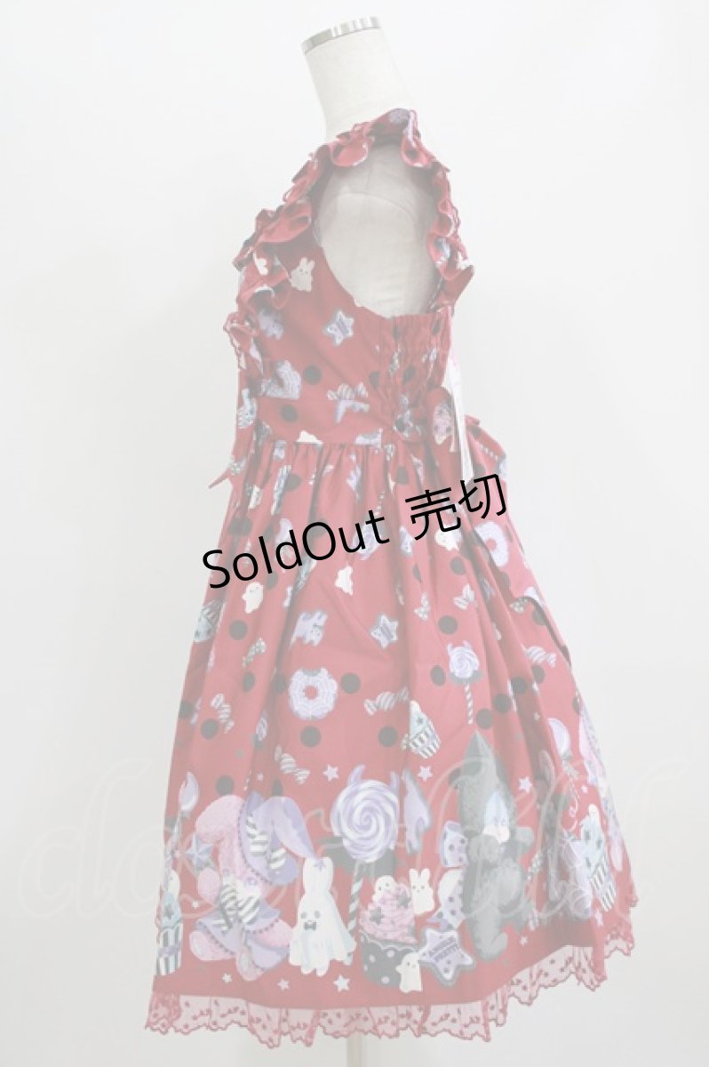 画像2: Angelic Pretty / Happy Treat PartyジャンパースカートSet Free ワイン H-26-06-25-008-AP-OP-NS-ZH (2)