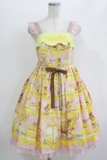 画像1: Angelic Pretty / Honey Bear's Cafeジャンパースカート Free ピンク H-26-06-25-010-AP-OP-NS-ZH (1)