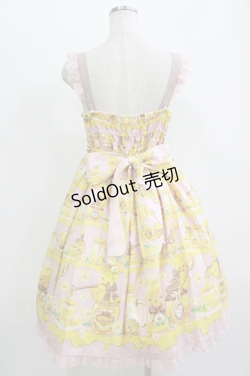画像3: Angelic Pretty / Honey Bear's Cafeジャンパースカート Free ピンク H-26-06-25-010-AP-OP-NS-ZH (3)