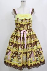 画像1: Angelic Pretty / Honey Bear's Cafeジャンパースカート Free ブラウン H-26-06-25-011-AP-OP-NS-ZH (1)