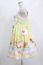 画像2: BABY,THE STARS SHINE BRIGHT / Bee My Sweet Honey柄ハートヨークジャンパースカート Free ラベンダー H-26-06-25-016-BA-OP-NS-ZH (2)
