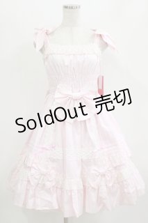 Angelic Pretty / リボンシャーリングジャンパースカート Free ピンク
