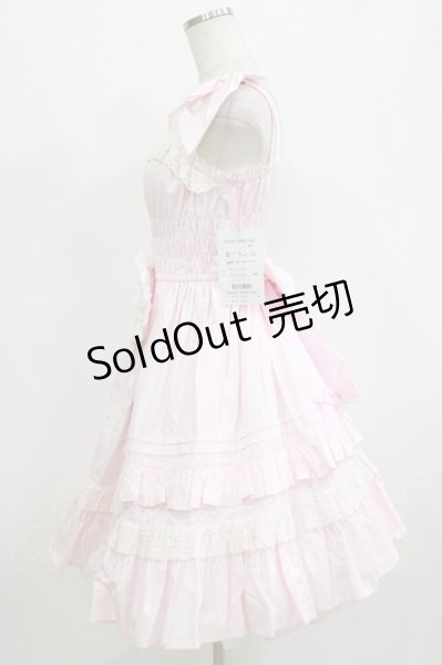 Angelic Pretty / リボンシャーリングジャンパースカート Free ピンク
