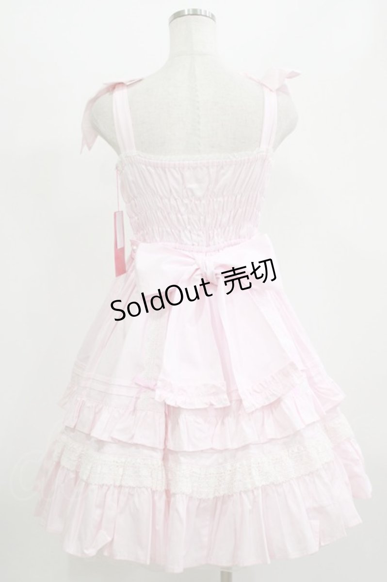 画像3: Angelic Pretty / リボンシャーリングジャンパースカート Free ピンク H-26-06-25-018-AP-OP-NS-ZH (3)