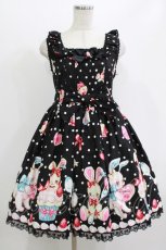 画像1: Angelic Pretty / リリカルパーティーおでかけジャンパースカートSet Free ブラック H-26-06-25-003-AP-OP-NS-ZH (1)