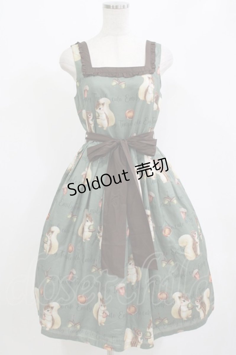 画像1: Emily Temple cute / Chipmunkノースリーブワンピース M グリーン H-26-06-26-028-ET-OP-NS-ZH (1)