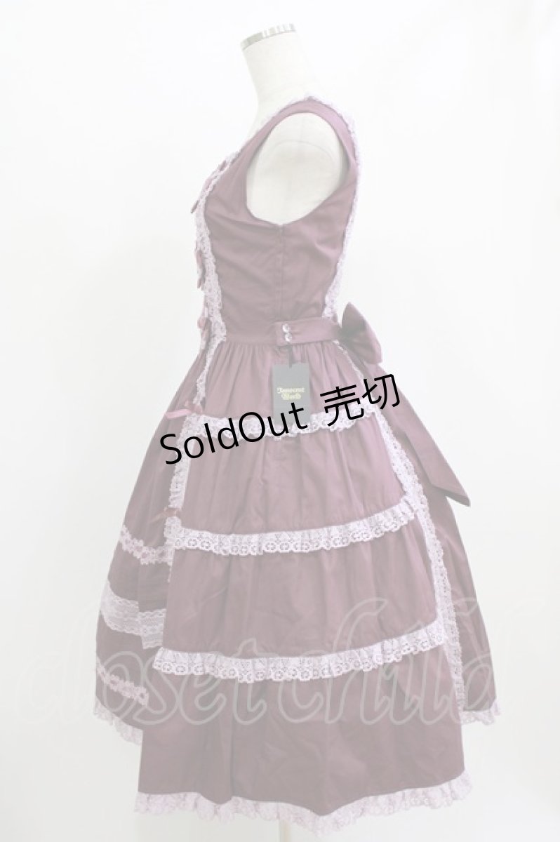 画像2: Innocent World / クラシカルティアードジャンパースカート M ダークバイオレット×ライトバイオレットDark violet×Light violet H-26-06-26-004-IW-OP-NS-ZH (2)