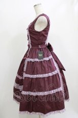 画像2: Innocent World / クラシカルティアードジャンパースカート M ダークバイオレット×ライトバイオレットDark violet×Light violet H-26-06-26-004-IW-OP-NS-ZH (2)