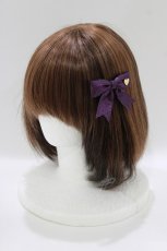 画像1: Shirley Temple / グリッターリボンクリップ  パープル H-26-06-26-050-ET-AC-NS-ZH (1)