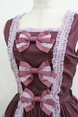 画像4: Innocent World / クラシカルティアードジャンパースカート M ダークバイオレット×ライトバイオレットDark violet×Light violet H-26-06-26-004-IW-OP-NS-ZH (4)