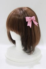 画像1: Shirley Temple / グリッターリボンクリップ  ピンク H-26-06-26-052-ET-AC-NS-ZH (1)