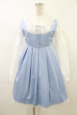 画像1: Secret Honey / ドットワンピース  サックス H-26-06-26-1028-CA-OP-NS-ZH (1)