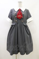 画像1: To Alice / ネクタイ付きセーラーワンピース M グレー H-26-06-26-1033-LO-OP-NS-ZH (1)