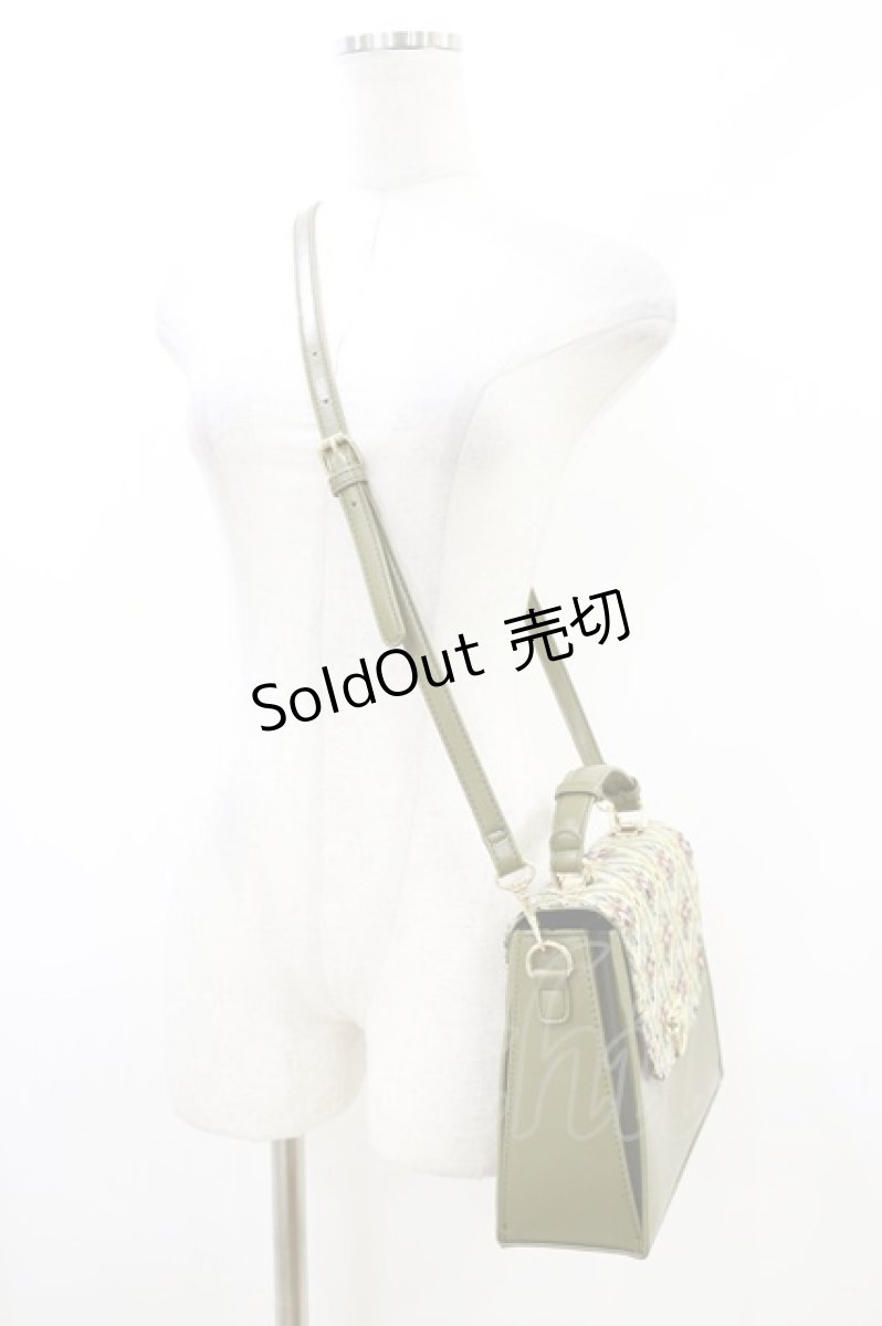 画像2: an another angelus / ゴブランフラップハンドバッグ 高さ20.5cm/幅(下部)26cm/マチ8.5cm KHAKI H-26-06-26-1006-CA-BG-NS-ZH (2)