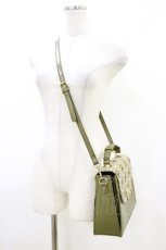画像2: an another angelus / ゴブランフラップハンドバッグ 高さ20.5cm/幅(下部)26cm/マチ8.5cm KHAKI H-26-06-26-1006-CA-BG-NS-ZH (2)