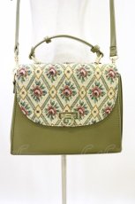 画像3: an another angelus / ゴブランフラップハンドバッグ 高さ20.5cm/幅(下部)26cm/マチ8.5cm KHAKI H-26-06-26-1006-CA-BG-NS-ZH (3)