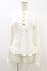 画像1: Angelic Pretty / リボンちゃんボタンカットソー Free オフ H-26-06-26-1049-AP-TO-NS-ZH (1)