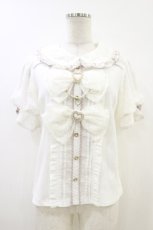 画像1: LIZ LISA / ダブルリボンパフスリーブリブカットトップス Free オフ H-26-06-26-1050-LO-TO-NS-ZH (1)
