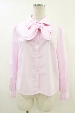 画像1: Honey Cinnamon / はしごリボンブラウス Free ピンク H-26-06-26-1054-LO-BL-NS-ZH (1)