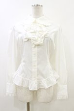 画像1: Innocent World / リボンリボンブラウス M オフ H-26-06-26-1015-IW-BL-NS-ZH (1)