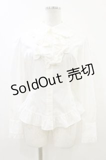 Innocent World / リボンリボンブラウス M オフ H-26-06-26-1015-IW-BL
