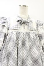 画像4: Hoshibako Works / 【路面店限定販売】リリアンヌ姉妹 チェックワンピース(ロング丈) Free グレー H-26-06-26-1018-LO-OP-NS-ZH (4)