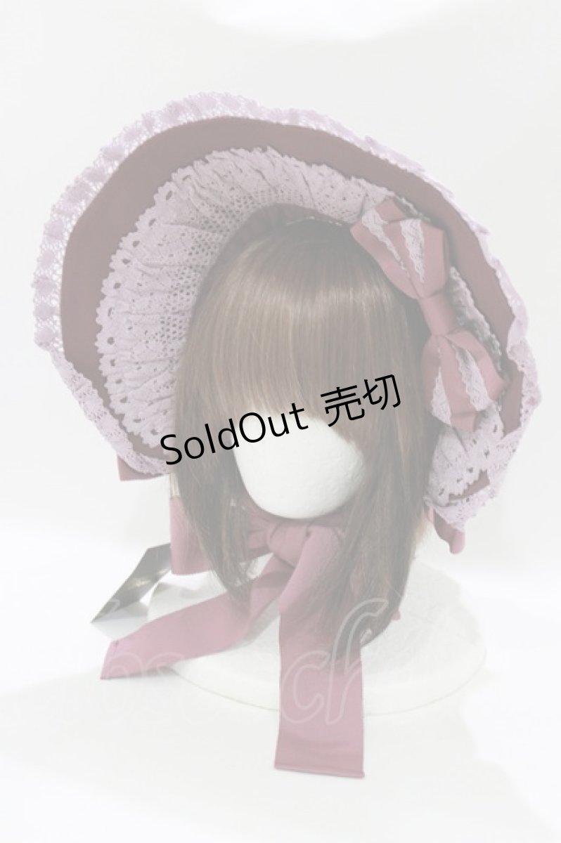 画像1: Innocent World / クラシカルリボンボンネット  ダークバイオレット×ライトバイオレットDark violet×Light violet H-26-06-26-074-IW-AC-NS-ZH (1)
