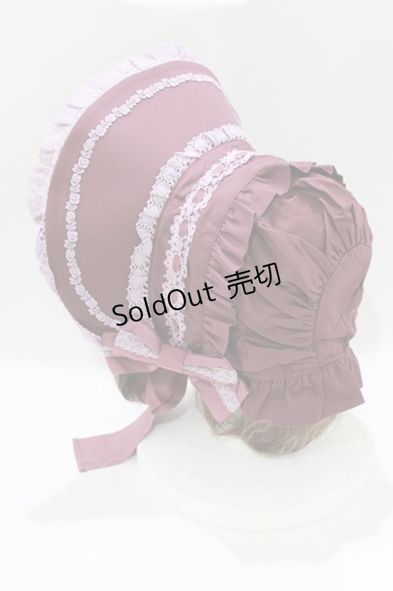 画像2: Innocent World / クラシカルリボンボンネット  ダークバイオレット×ライトバイオレットDark violet×Light violet H-26-06-26-074-IW-AC-NS-ZH (2)