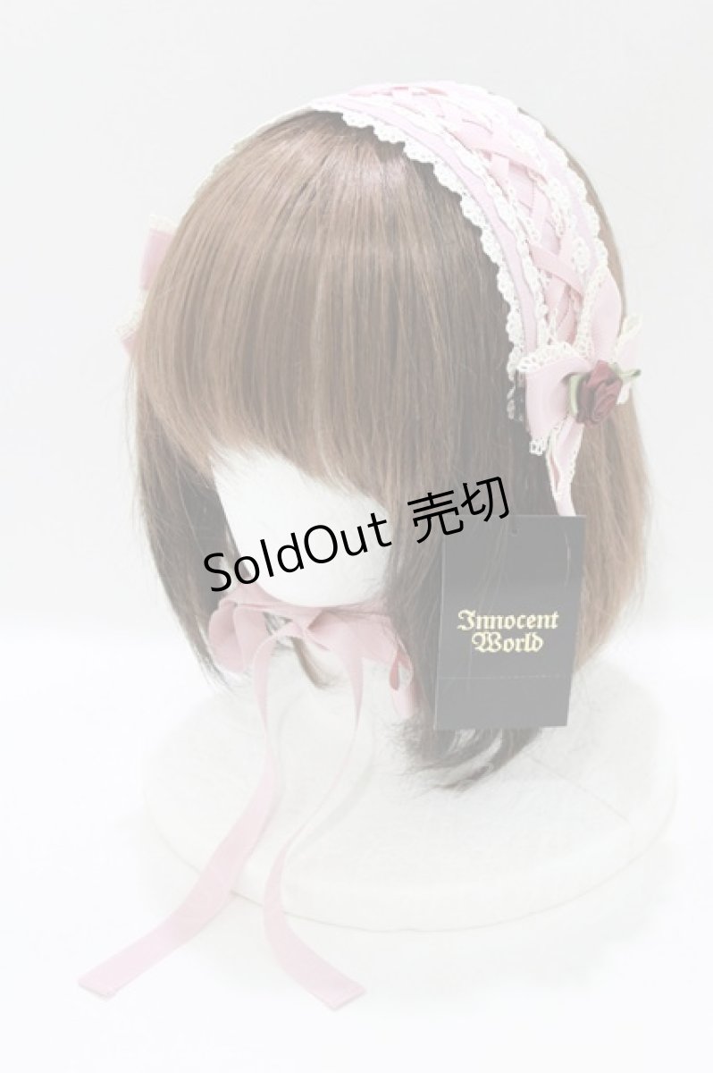 画像1: Innocent World / リバイバル クロスグログランヘッドドレス  ピンク H-26-06-26-077-IW-AC-NS-ZH (1)