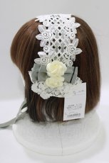 画像2: Innocent World / ローズバスケットヘッドドレス  グリーン H-26-06-26-078-IW-AC-NS-ZH (2)