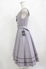 画像2: Innocent World / ルーシージャンパースカート M グレイッシュバイオレット×ショコラ/Grayish Violet× Chocolat H-26-06-26-020-IW-OP-NS-ZH (2)