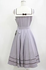 画像3: Innocent World / ルーシージャンパースカート M グレイッシュバイオレット×ショコラ/Grayish Violet× Chocolat H-26-06-26-020-IW-OP-NS-ZH (3)