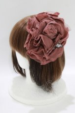 画像1: Emily Temple cute / BIG Roseヘアコサージュ  ブラウン H-26-06-27-1053-ET-AC-AK-ZH (1)