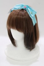 画像1: Shirley Temple / ビジューリボンカチューシャ  サックス H-26-06-27-1028-ET-AC-AK-ZH (1)