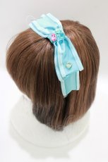 画像2: Shirley Temple / ビジューリボンカチューシャ  サックス H-26-06-27-1028-ET-AC-AK-ZH (2)