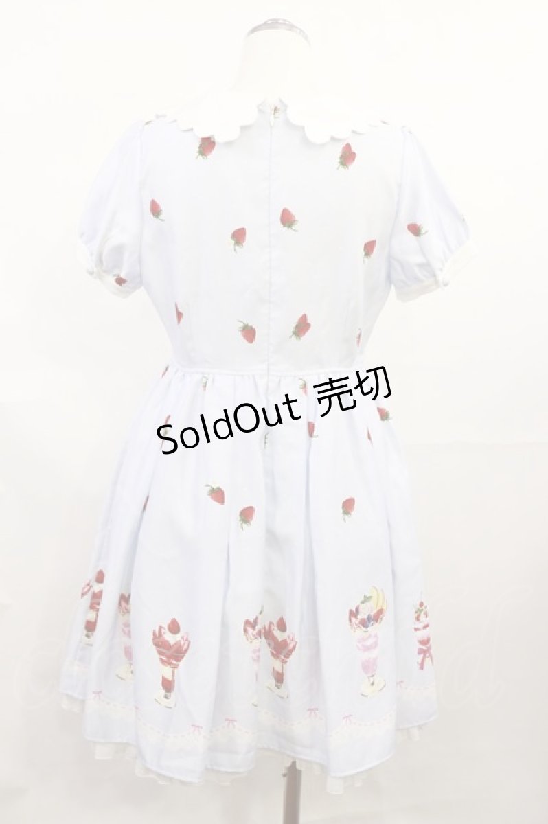 画像2: Ank Rouge / SweetParfait スカラップワンピース M サックス H-26-06-27-010-CA-OP-NS-ZH (2)