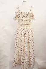 画像2: Ank Rouge / Cherryシャーリングロングワンピース M アイボリー H-26-06-27-020-CA-OP-NS-ZH (2)