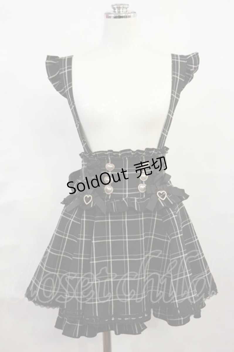 画像1: LIZ LISA / レースアップサスペンダー付スカパン Free ブラック H-26-06-27-022-LO-SK-NS-ZH (1)