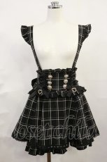 画像1: LIZ LISA / レースアップサスペンダー付スカパン Free ブラック H-26-06-27-022-LO-SK-NS-ZH (1)