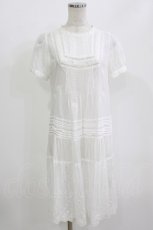 画像1: Cherir la femme / 刺繍ワンピース M 白 H-26-06-28-1034-LO-OP-NS-ZH (1)