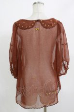 画像2: Cherir la femme / シフォンブラウス M ブラウン H-26-06-28-1049-LO-BL-NS-ZH (2)