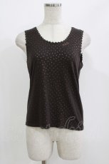 画像1: Cherir la femme / タンクトップ M ブラウン/星 H-26-06-28-1056-LO-TO-NS-ZH (1)