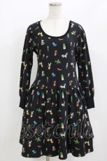画像1: Franche Lippee / オリプリワンピース M ブラック H-26-06-28-1007-LO-OP-NS-ZH (1)