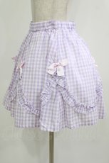 画像2: Nile Perch / ギンガムチェックリボンスカート Free ラベンダー H-26-06-28-1009-LO-SK-NS-ZH (2)
