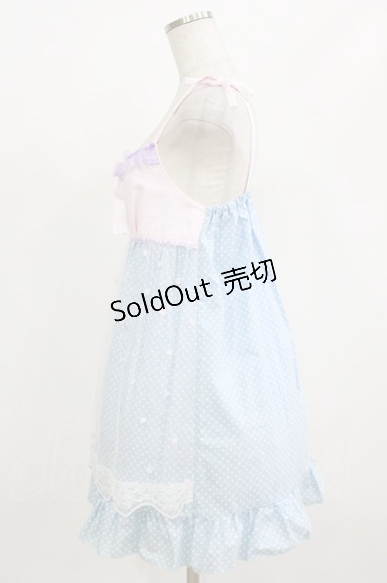 画像2: Nile Perch / 星×ハートチュールベビードール Free サックス/ピンク H-26-06-28-1011-LO-OP-NS-ZH (2)