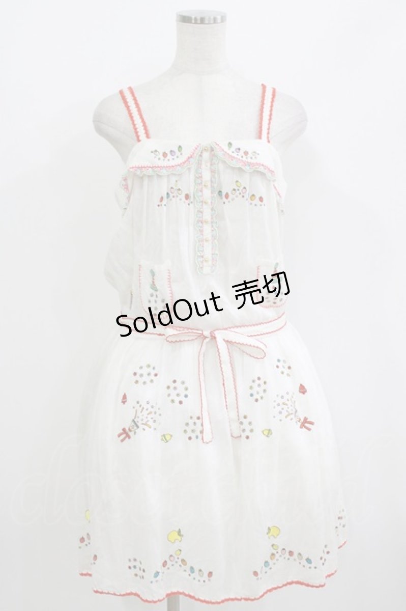 画像1: Franche Lippee / 刺繍ワンピース M 白 H-26-06-28-1014-LO-OP-NS-ZH (1)