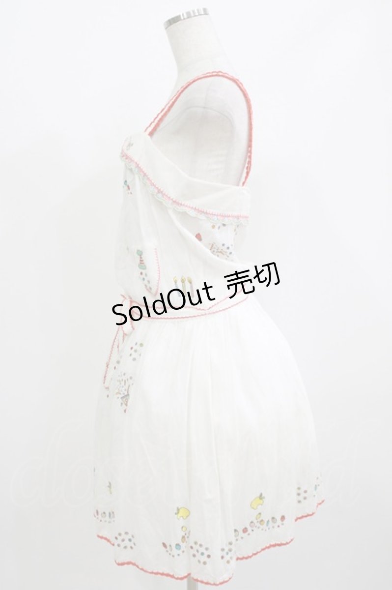 画像2: Franche Lippee / 刺繍ワンピース M 白 H-26-06-28-1014-LO-OP-NS-ZH (2)