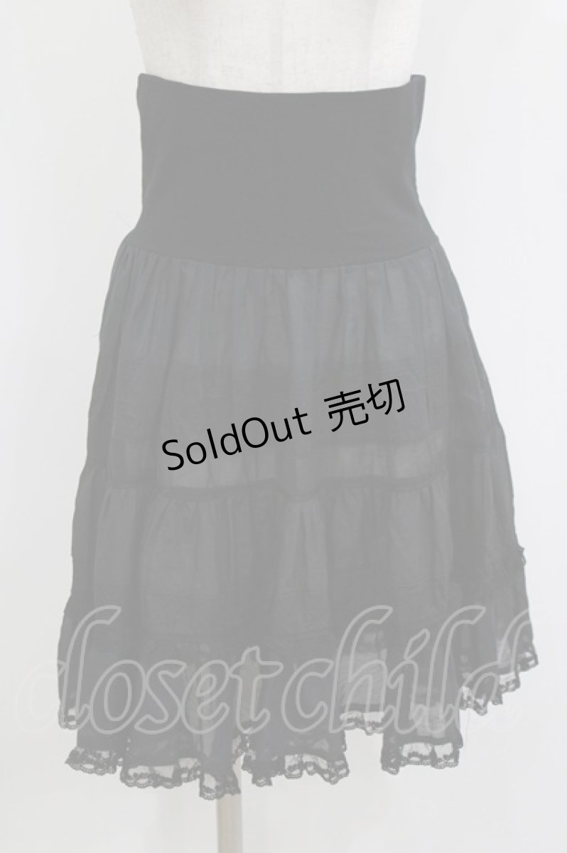 画像1: Cherir la femme / ティアードスカート M ブラック H-26-06-28-1019-LO-SK-NS-ZH (1)