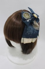 画像1: metamorphose / Vintage cameoリボンバレッタ  アンティークブルー H-26-06-28-006-ME-ZA-AK-ZH (1)